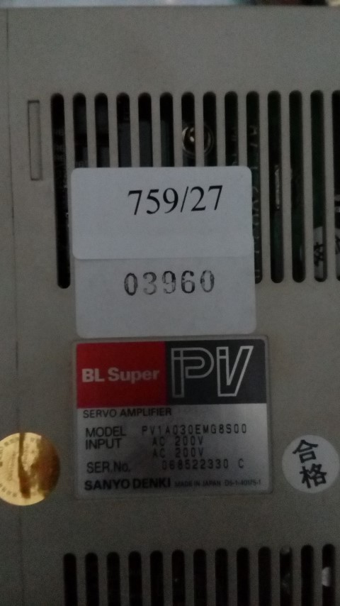 PV1A030EMG8S00 SERVO DRIVE " SANYO DENKI "