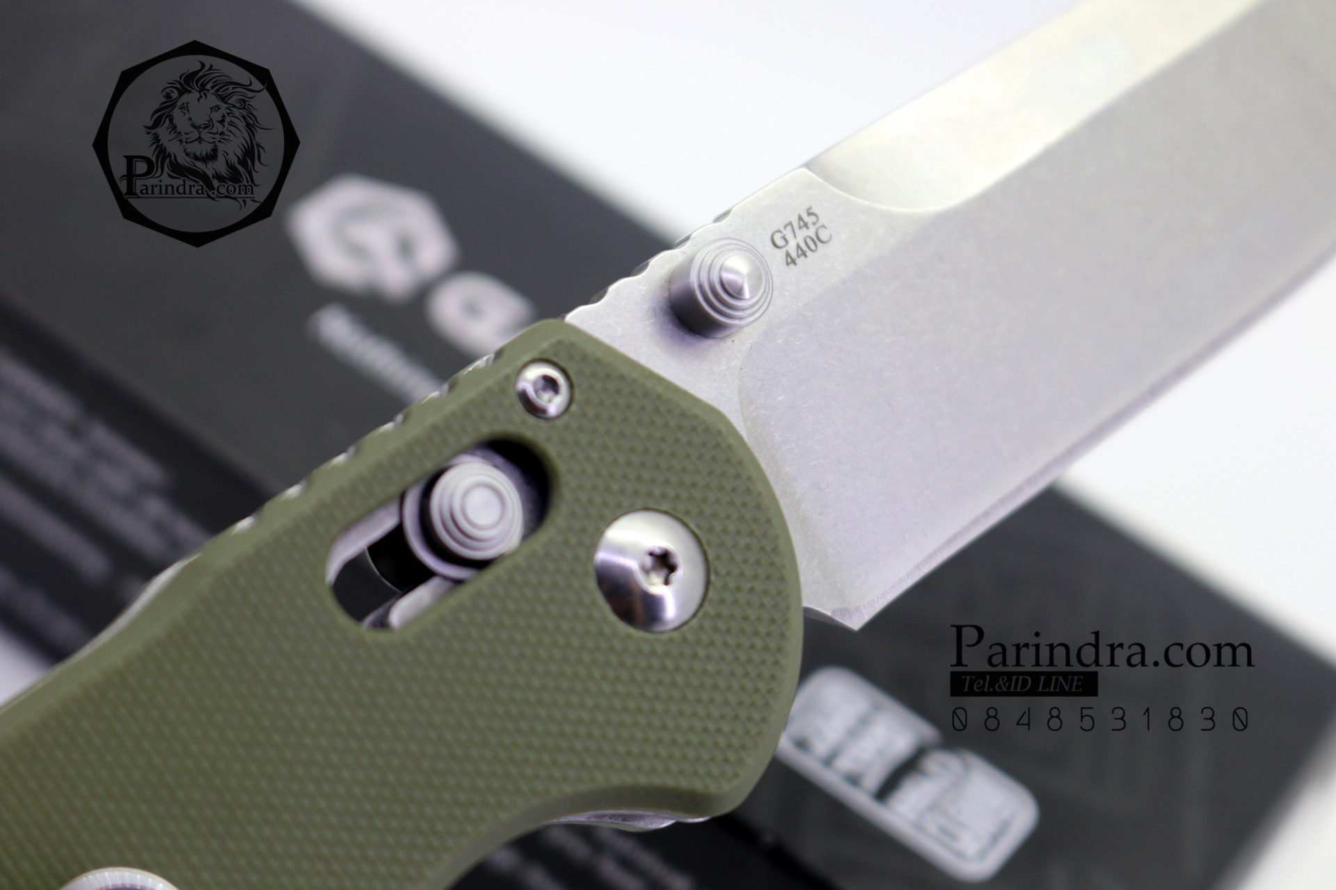 มีดพับ Ganzo กานโซ่ รุ่น Ganzo G7452-GR-WS ใบเงินด้ามเขียว ของแท้ 100%