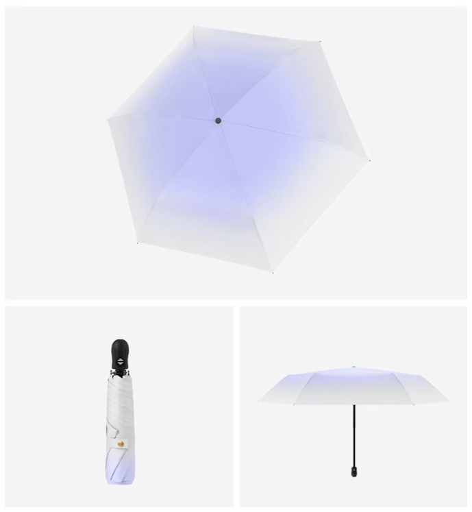ร่มพับ 3 ตอน 6 ก้าน 21 นิ้ว UV Ultra Slim เปิด-ปิด อัตโนมัติ รุ่น LY-SS190601261 (ร่มเบา)