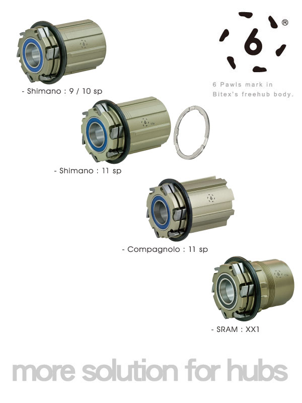 ดุมดิส BITEX ดุมเสือภูเขา (MTF10/MTR10) สำหรับเสือภูเขา โม่อลู รองรับ 11สปีด 2017 (แกน 9มม)