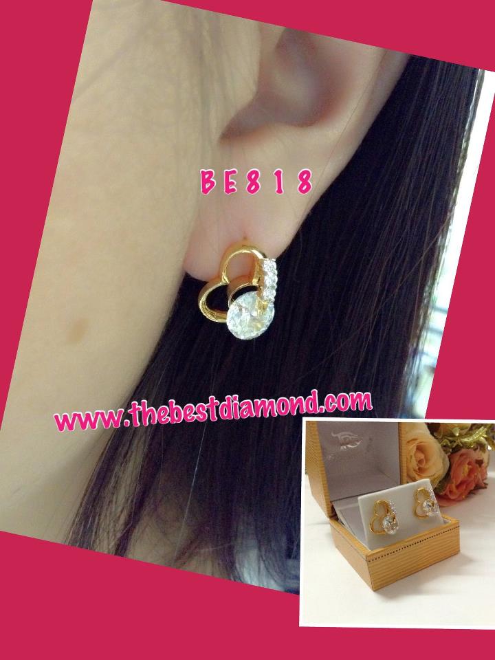 BE818+++ต่างหูหัวใจมีแต่เธอ=== น่ารักสุดๆๆ เพชรวิ๊งๆๆเล่นไฟดีมากๆๆ แบบทันสมัย เปรี้ยว เก๋ น่ารัก ในแบบเดียวกัน