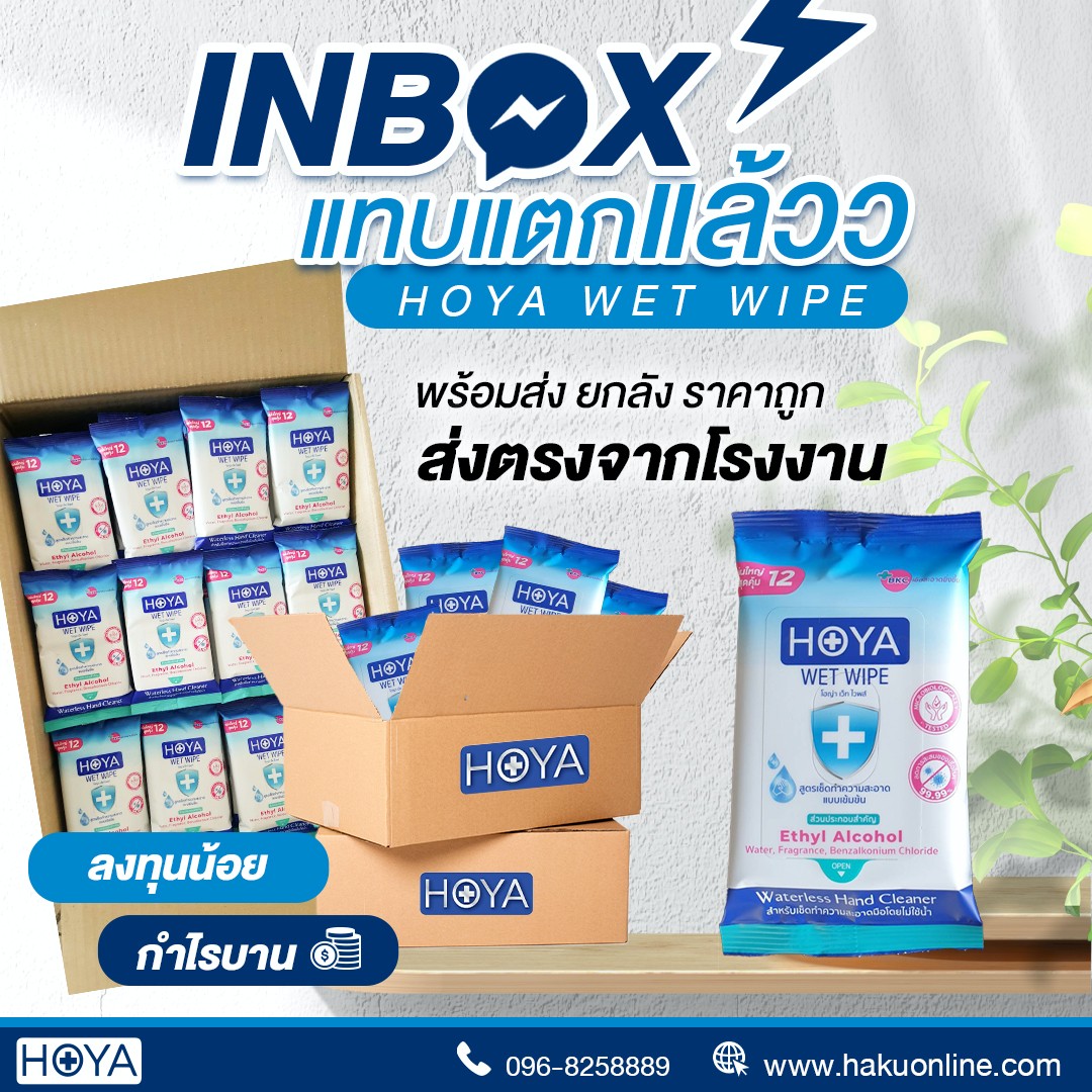 (ยกลัง 200ห่อ)โฮญ่า ทิชชู่เปียก สูตรแอลกอฮล์ 75% 1 ห่อ/12 แผ่น พกพาสะดวก ไม่เหนียวเหนอะหนะ