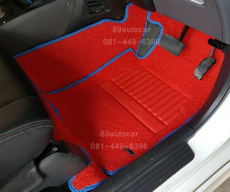 พรมปูพื้นรถยนต์ Toyota Avanza 2012 ไวนิลสีแดงขอบฟ้า