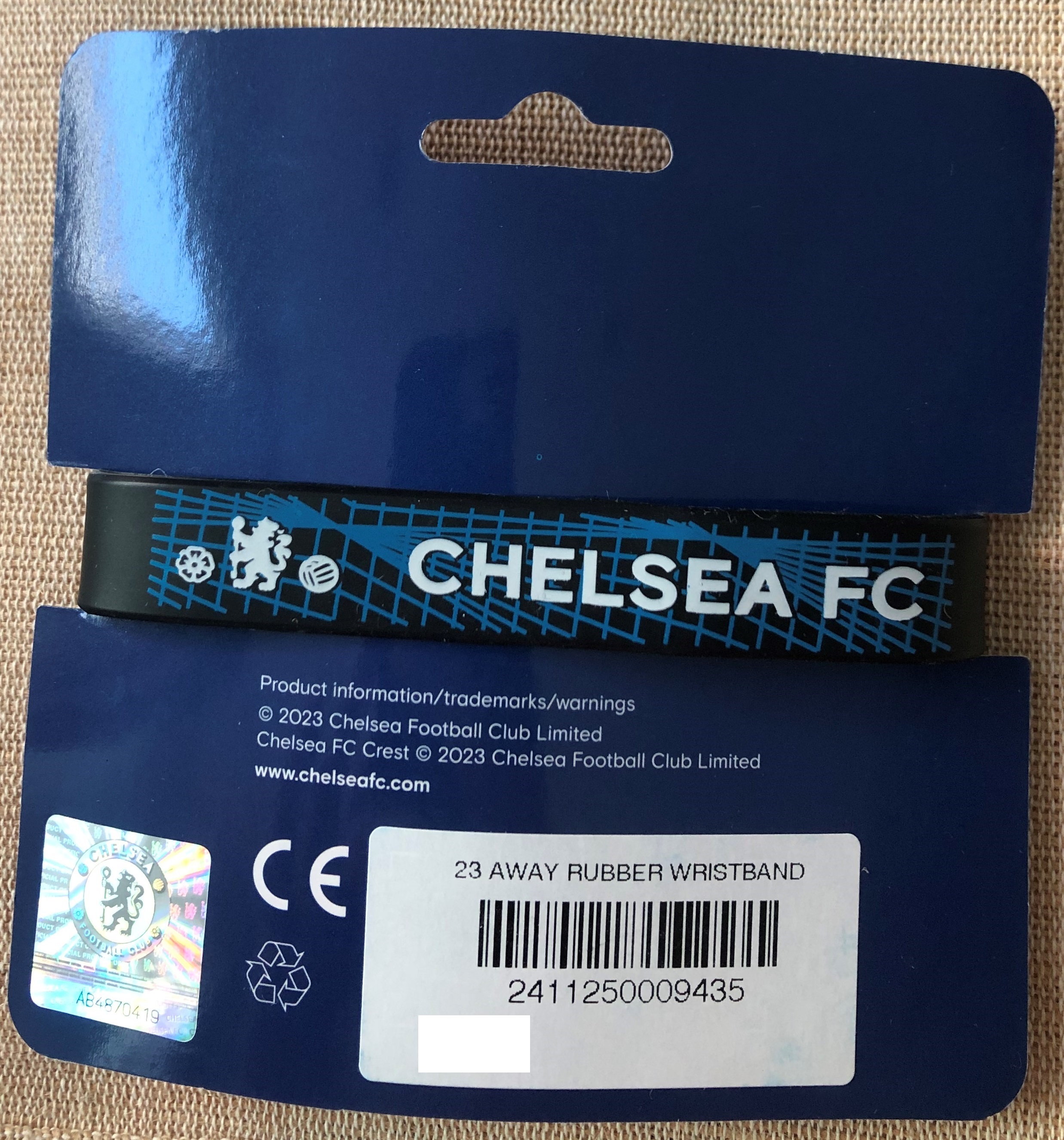 สายรัดข้อมือซิลิโคน ฟุตบอล สโมสรเชลซี - ตราสโมสร CFC 2024 ใหม่ / CHELSEA Football Club Silicone Wristband - CFC Logo 2024 NEW