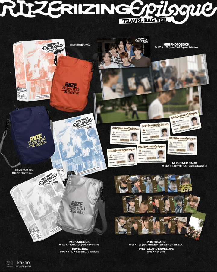 PRE. อัลบั้ม RIIZE 1st Mini Album [RIIZING : Epilogue] (TRAVEL BAG Ver.) (LIMITED EDITION) (Smart Album) (Random) รอ 14-25 วัน