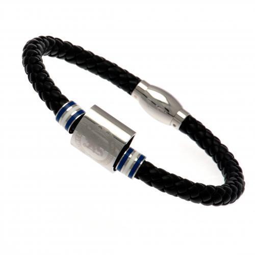 กำไลข้อมือเชลซีสายหนัง พร้อมกล่องของขวัญ Chelsea FC Leather Bracelet ของแท้