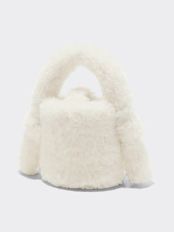 กระเป๋าทรงบักเก็ตขนเฟอร์เทียม GU × Rokh Faux Fur Bag