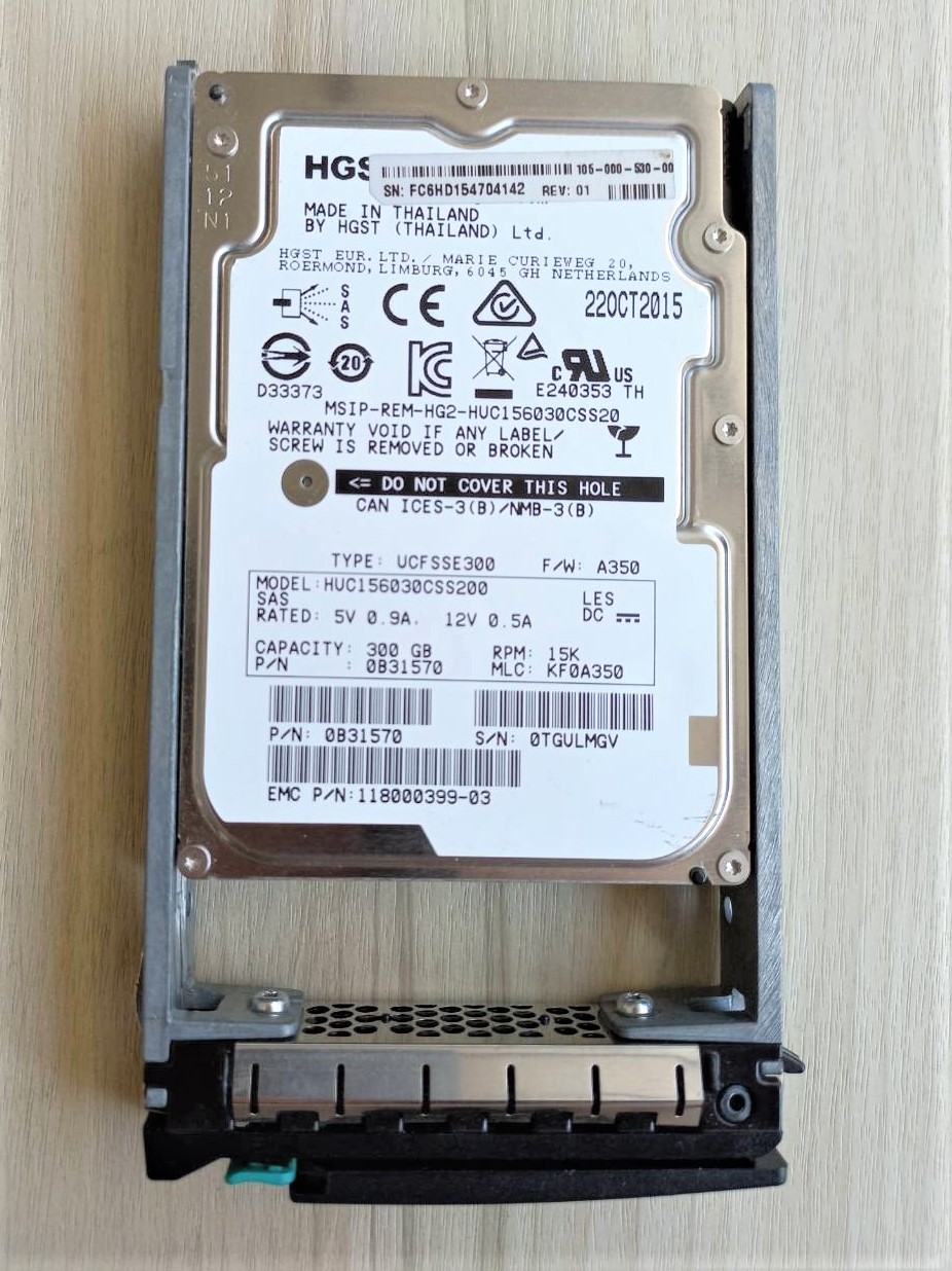 HUC156030CSS200 HGST Ultrastar C15k600 HDD 300gb SAS 3.0.