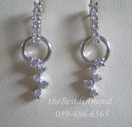 BE607RD+++ต่างหูตุ้งติ้งสไตน์ Modern ดีไซน์สวย เก๋ไก๋ รูปแบบ 2 ชิ้นต่อกัน ผสมผสานดีไซน์ลงตัว สวยมากค่ะ ใส่แล้วทันสมัยสุดๆ