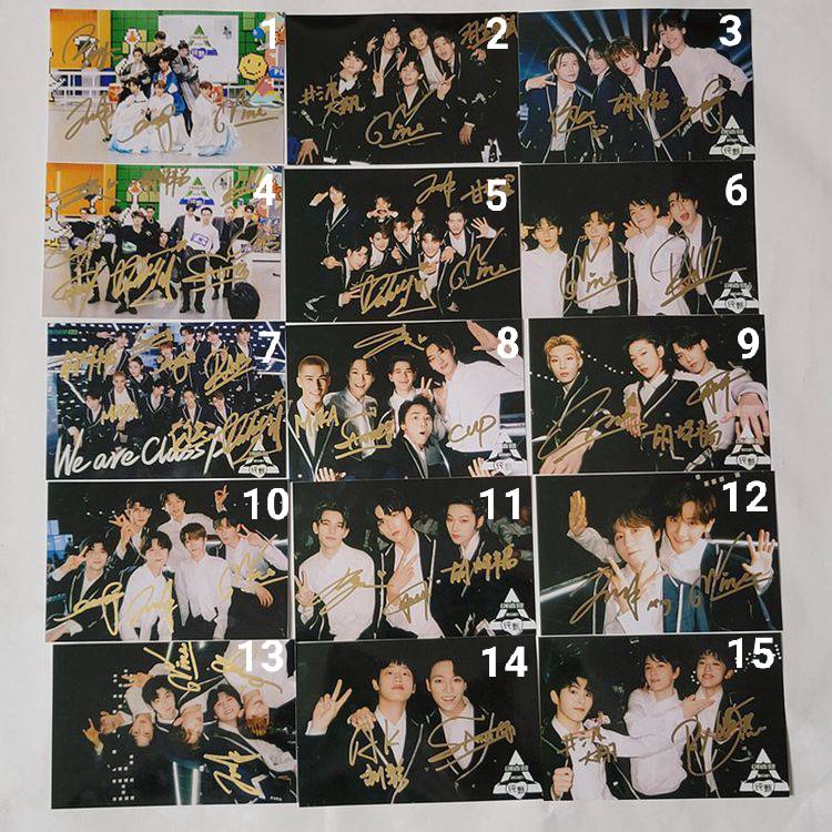Photocard (6") พร้อมลายเซ็น INTO1 & CHUANG 2021