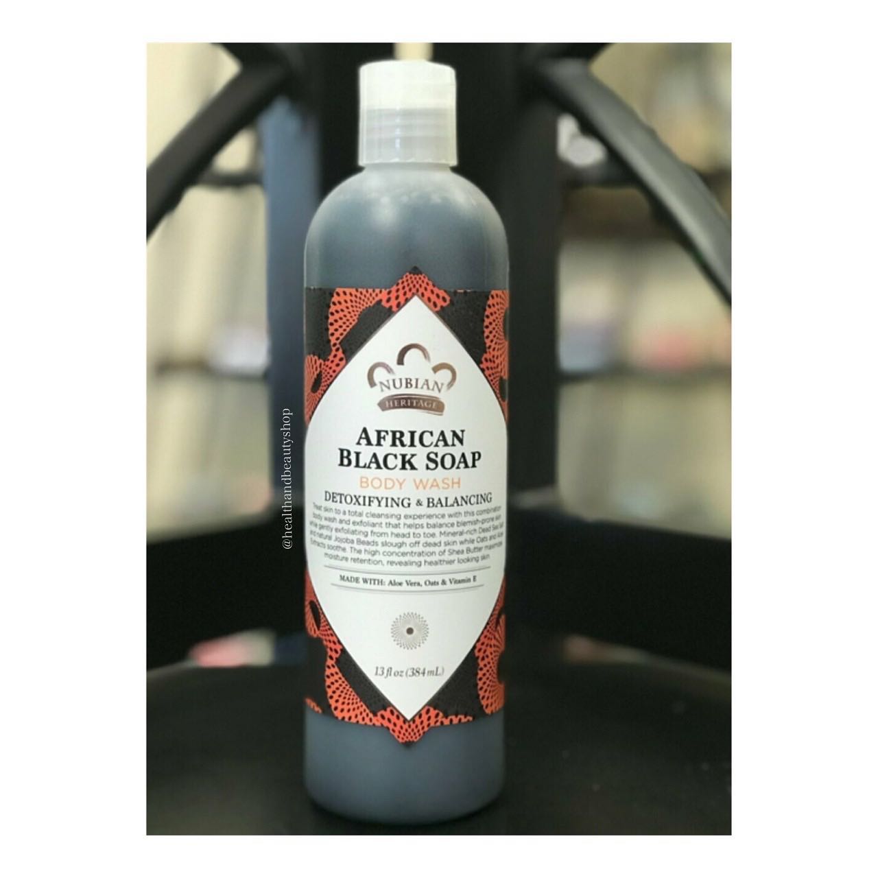 Nubian Heritage - Body Wash African Black Soap 13 fl oz (384 ml)