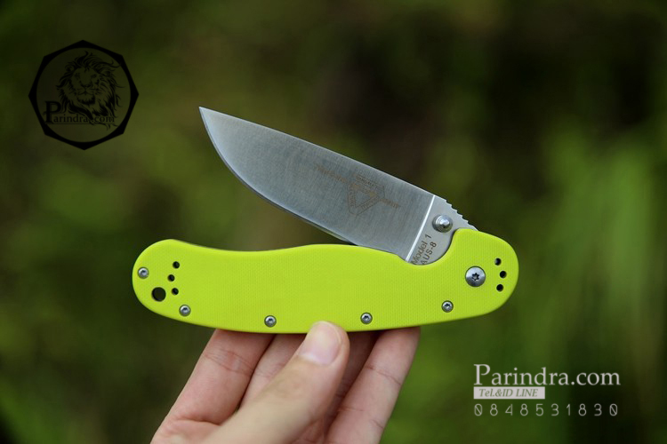 มีดพับ ONTARIO Model-1 ด้าม Fluorescent Green คมกริบ ขนาด 8 นิ้ว (OEM)