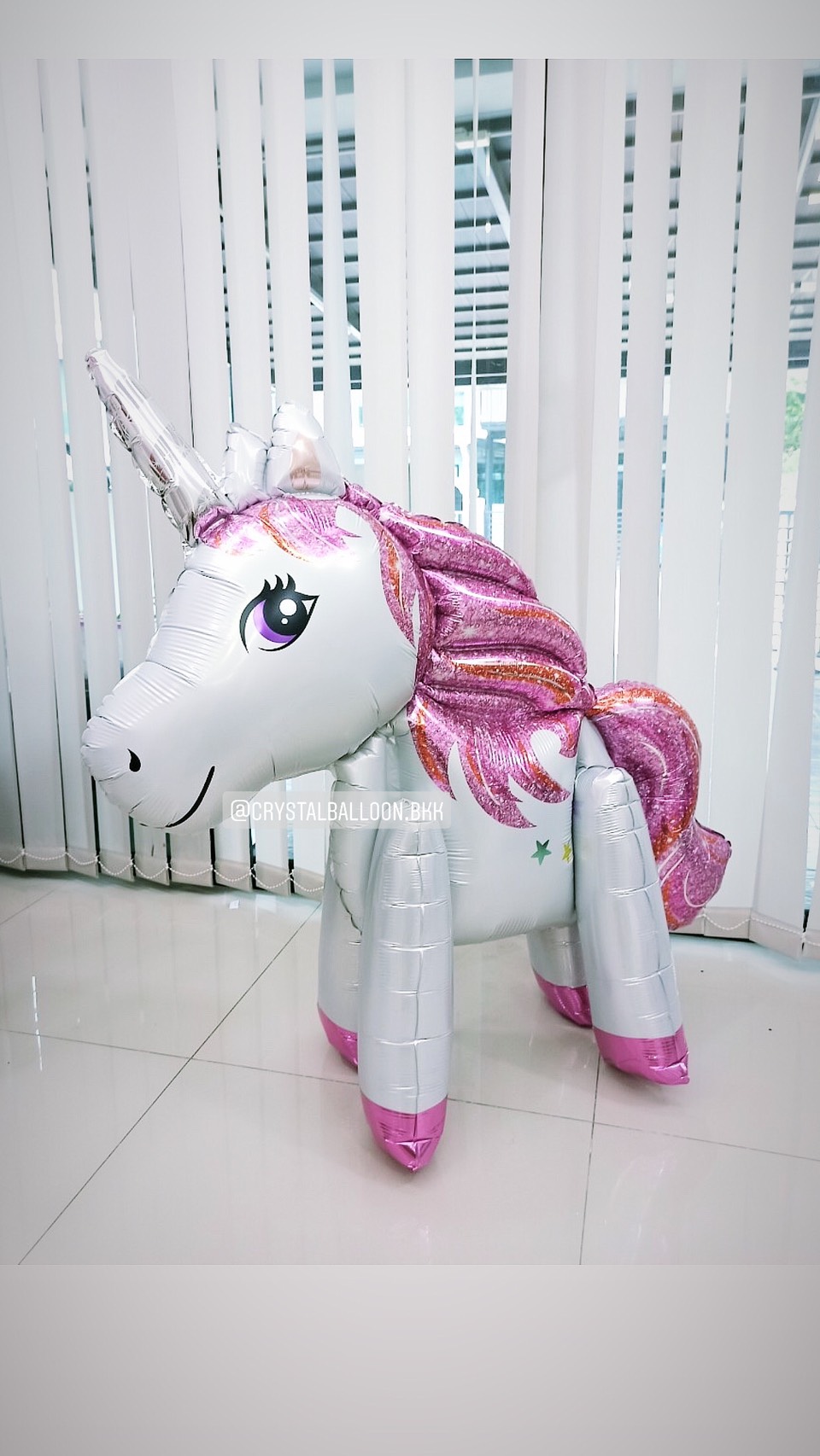 ลูกโป่ง วันเกิดเด็ก ฟอยล์ Unicorn ตั้งพื้น ใหญ่ 1 ชิ้น พร้อมตกแต่ง สามารถเปลี่ยนฟอยล์ตกแต่งได้