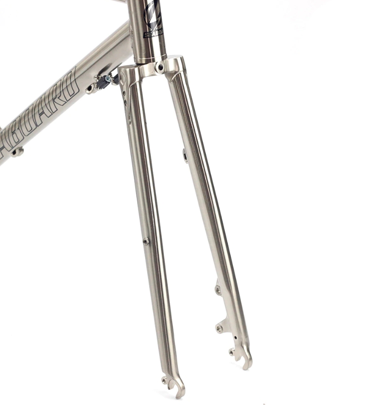 เฟรมเซ็ต เฟรมทัวร์ริ่ง SEABOARD Chromoly 4130 สี Chrome 700C Classic Cyclocross Cr-mo Frameset Disc Brake 4130