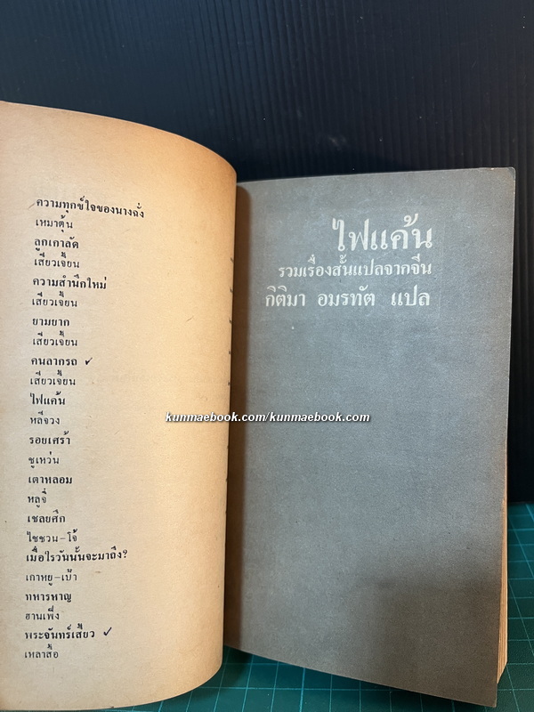 ไฟแค้น ( รวมเรื่องสั้นแปลจากจีน )