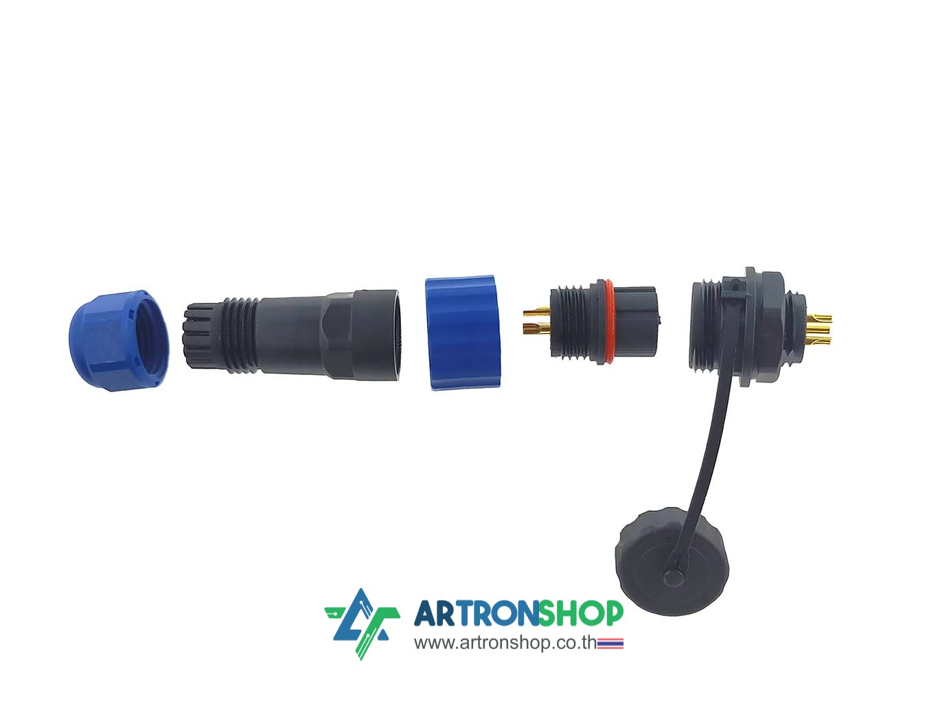 SP16 5-Pin IP68 cable connector คอนเนคเตอร์กันน้ำ 5 พิน