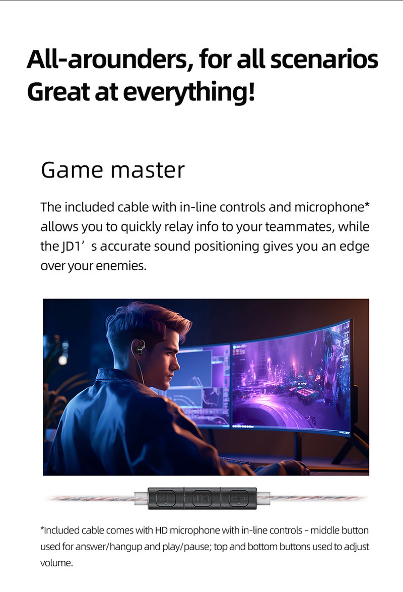 FiiO Jade Audio JD1 หูฟัง IEM ไดรเวอร์ Dynamic สุดคุ้ม รองรับ Hi-Res ประกันศูนย์ไทย