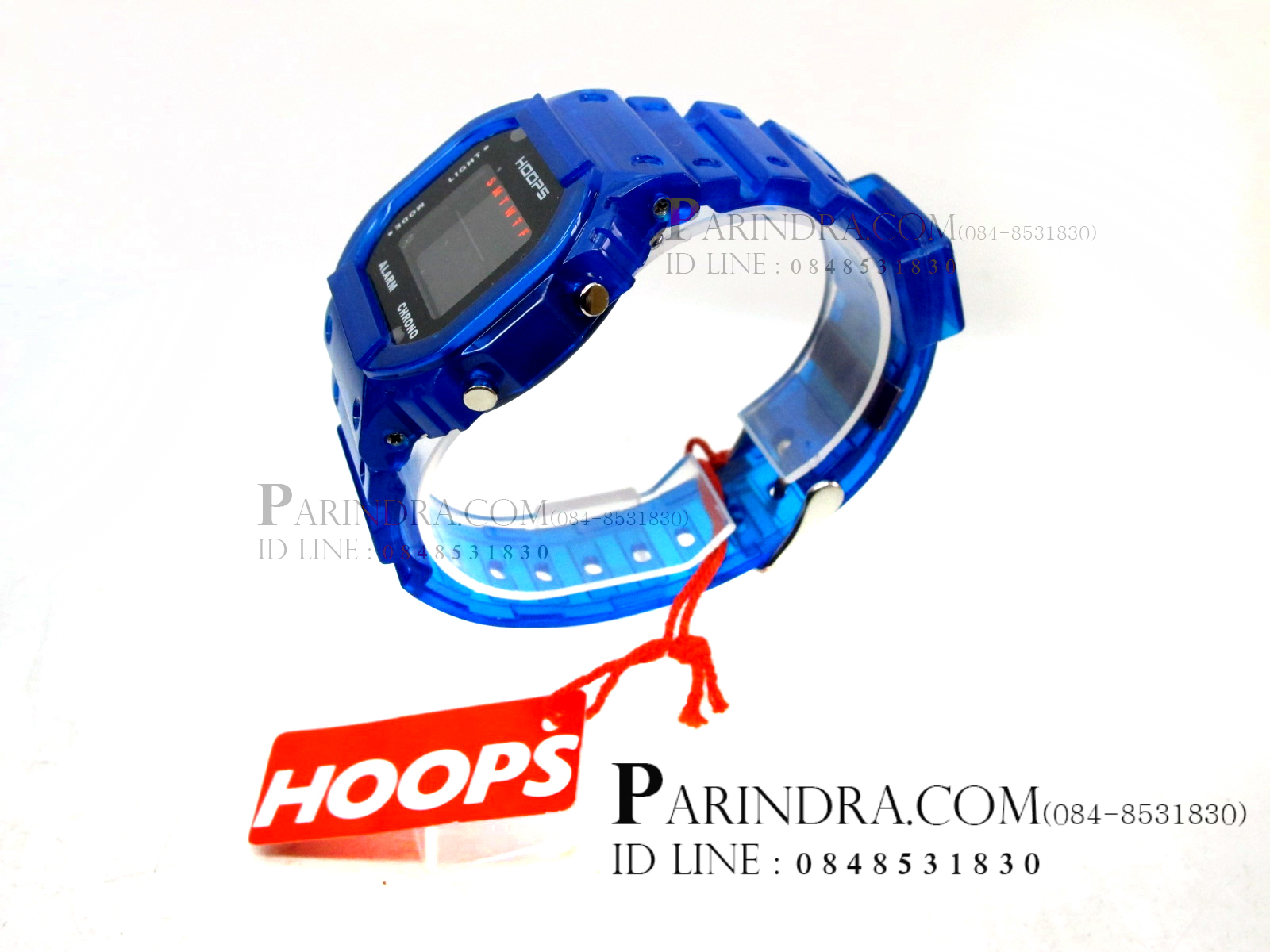 นาฬิกา Hoops ระบบดิจิตอลสีฟ้าใส