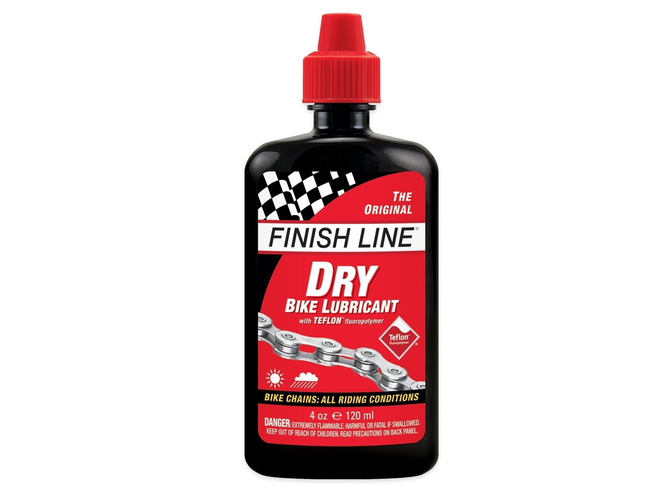 น้ำมันหยอดโซ่ หล่อลื่นแบบแห้ง FINISH LINE DRY LUBE (ฝาแดง)