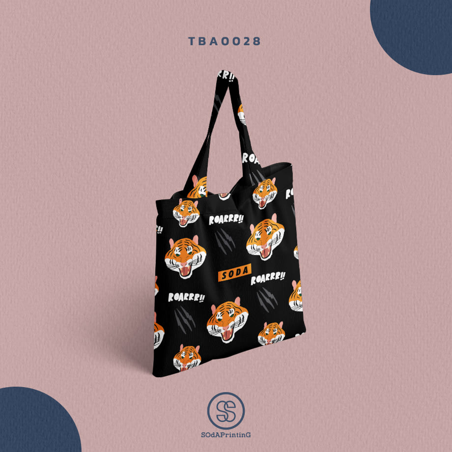 กระเป๋าผ้าแคนวาส พิมพ์ลาย SOdA Tiger TBA0028 #SOdABag #SOdAPrintinG #กระเป๋า #กระเป๋าผ้า
