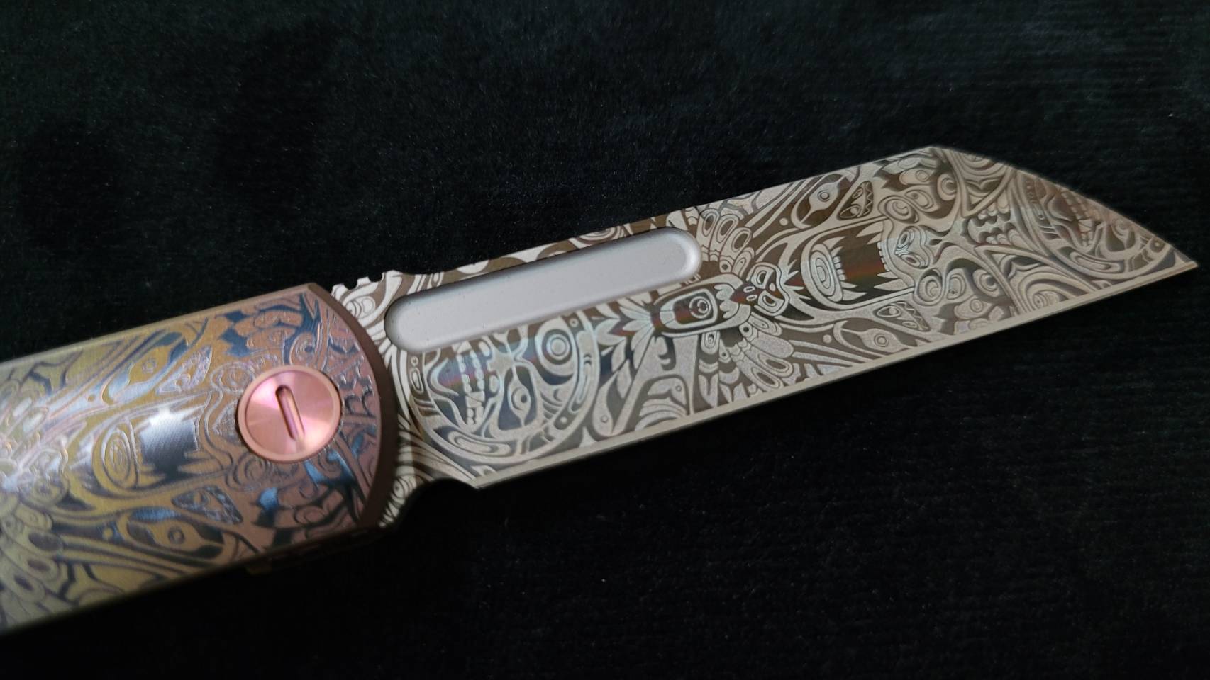 Native Art Revenge "Fukushu" Front Flipper Pink/Red/Orange Top Radiant