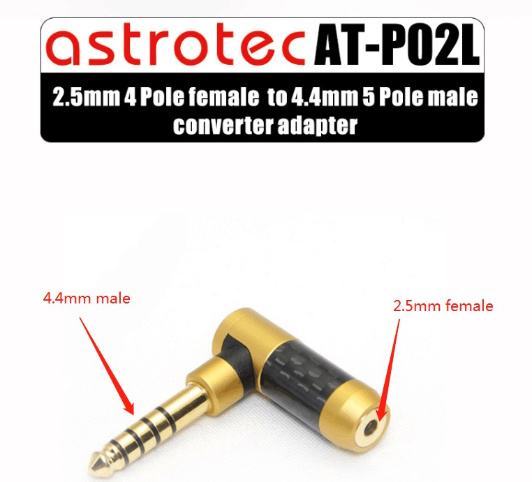 ขาย Astrotec AT-P02L แจ็คแปลง 2.5mm Balanced เป็น4.4mm Balnaced