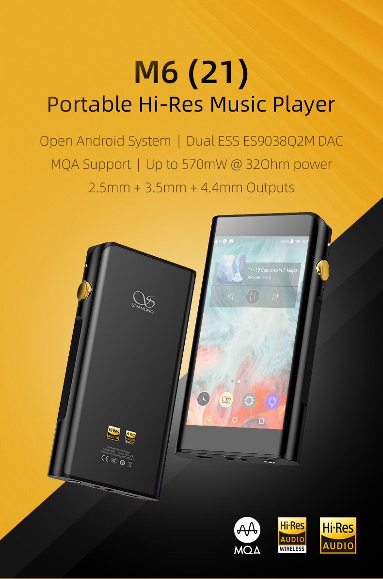 Shanling M6 2021 (รุ่นปกติ) Dap พกพารองรับ Dual Hi-Res ประกันศูนย์ไทย