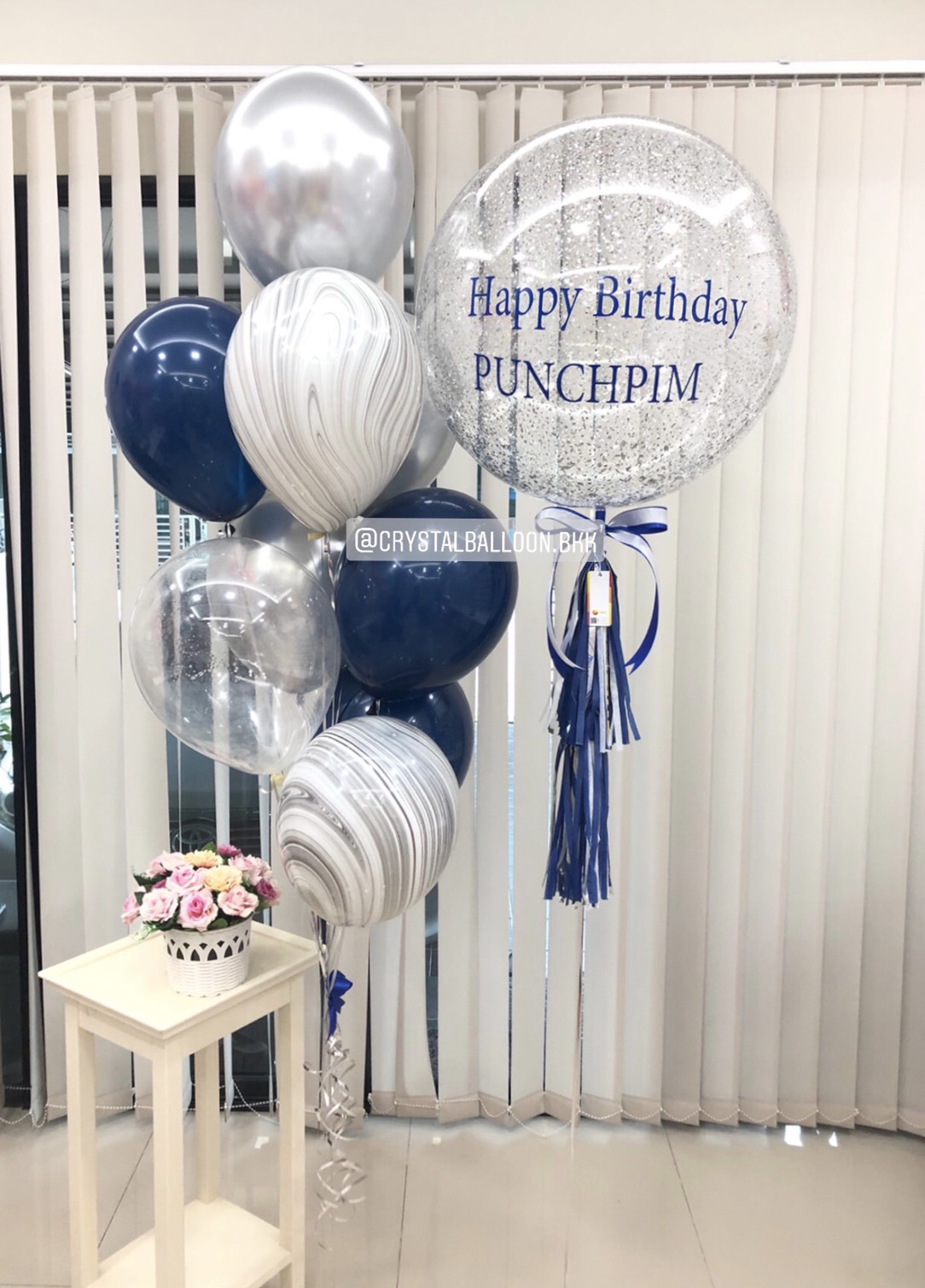 ลูกโป่ง วันเกิด Bubble ขนาด 24" สียอดนิยม พร้อม ช่อลูกโป่ง ช่อ 9 ลูก 1 ช่อ,ลูกโป่งลายหิน USA 2 ลูก,ลูกโป่งใส ใส่กลิตเตอร์ พร้อมตกเเต่ง สามารถเปลี่ยนสีลูกโป่ง/เปลี่ยนข้อความ/เปลี่ยนขนาดได้