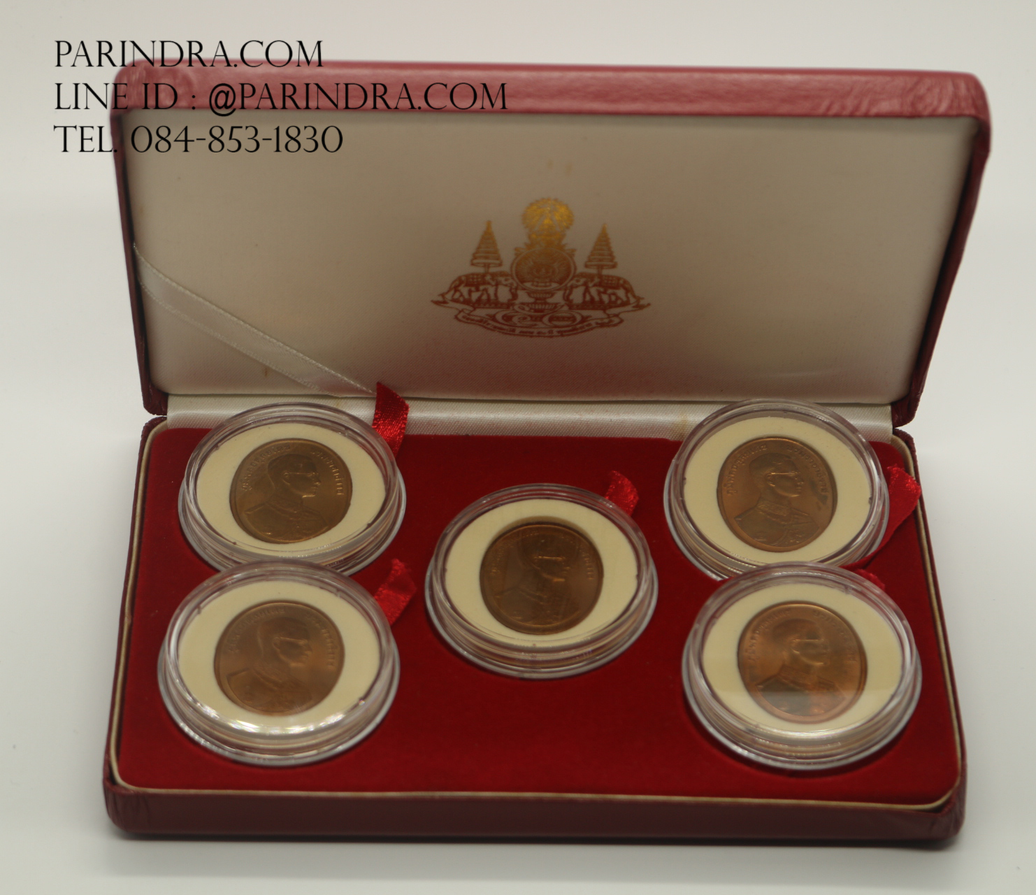 เหรียญรัชกาลที่ 9 ชุดเหรียญพระพุทธปัญจภาคี ในพระราชพิธีกาญจนาภิเษก ครบ 5 แบบ ปี 2539 เนื้อทองแดง ผิวเดิม เหรียญแท้ 100%