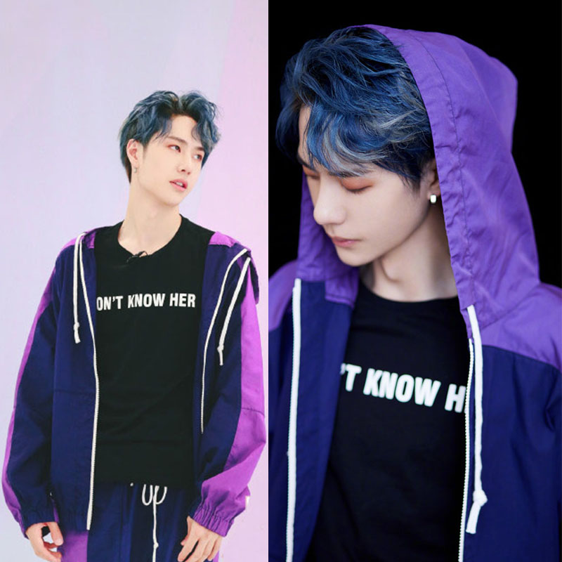 ชุดวอร์มม่วง แบบ หวังอี้ป๋อ