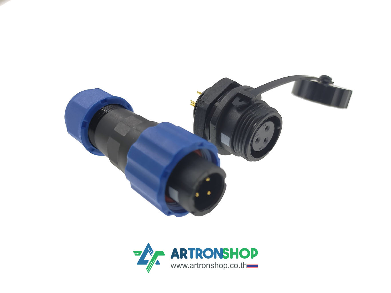 SP13 3-Pin IP68 cable connector คอนเนคเตอร์กันน้ำ 3 พิน