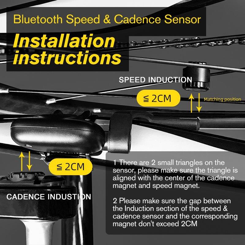 Meilan C3 เซนเซอร์ความเร็ว สำหรับไมล์จักรยานไร้สาย/ เซนเซอร์วัดรอบขา Cadence Sensor, กันน้ำ IPX5
