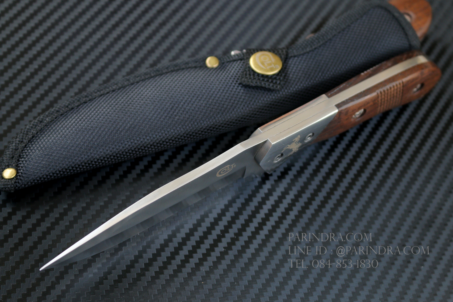 มีดใบตาย Colt CT343 ด้ามไม้