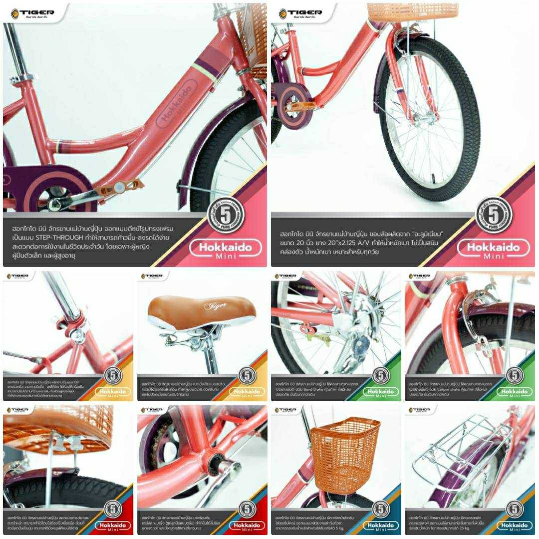 จักรยานแม่บ้าน TIGER HOKKAIDO MINI 20" City bike รุ่น ฮอกไกโด ล้อ 20 นิ้ว พร้อมตะกร้าวินเทจ