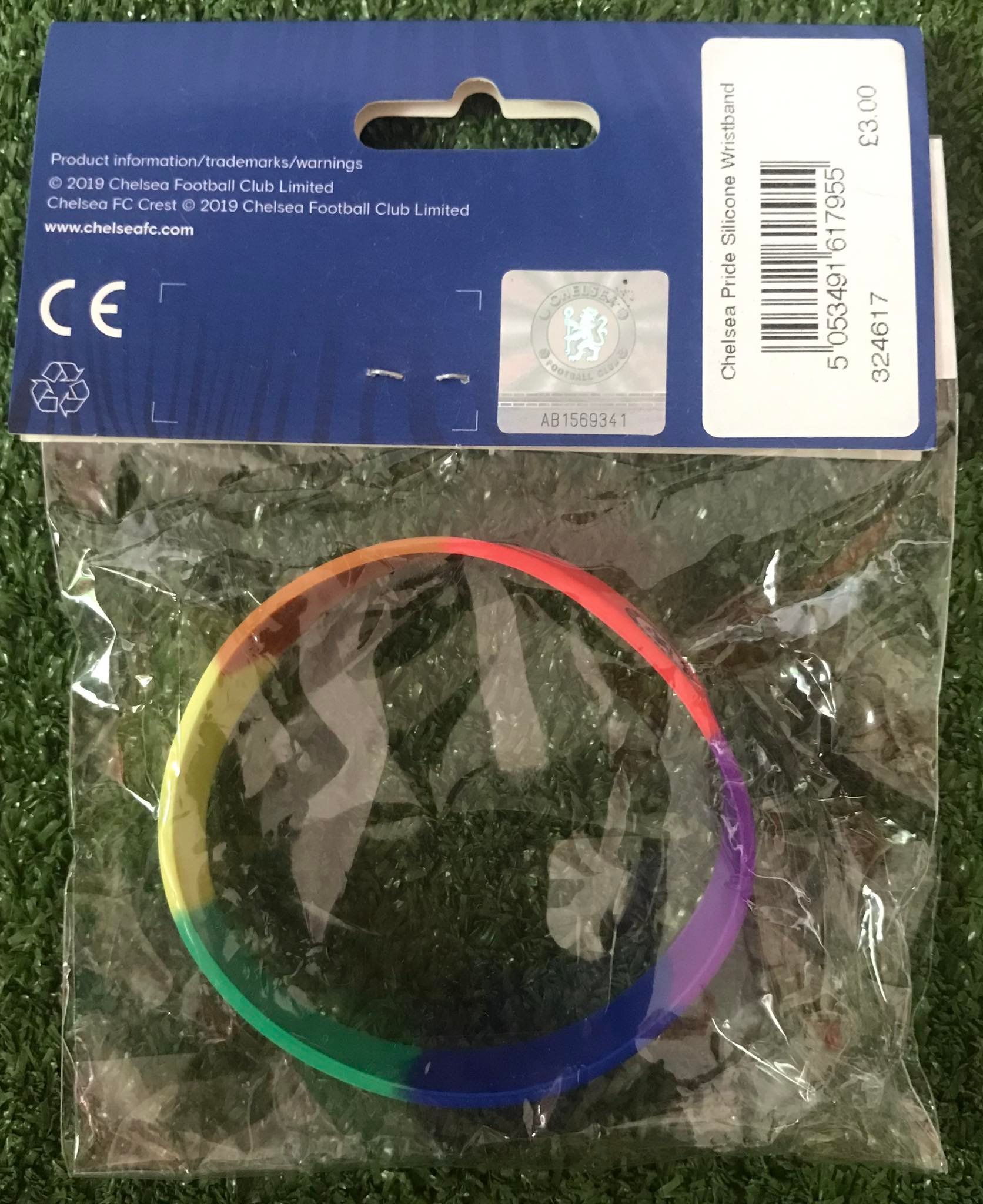 สายรัดข้อมือซิลิโคน ฟุตบอล สโมสรเชลซี - Pride & ตราสโมสร CFC ใหม่ / CHELSEA Football Club Silicone Wristband - Pride & CFC Logo NEW