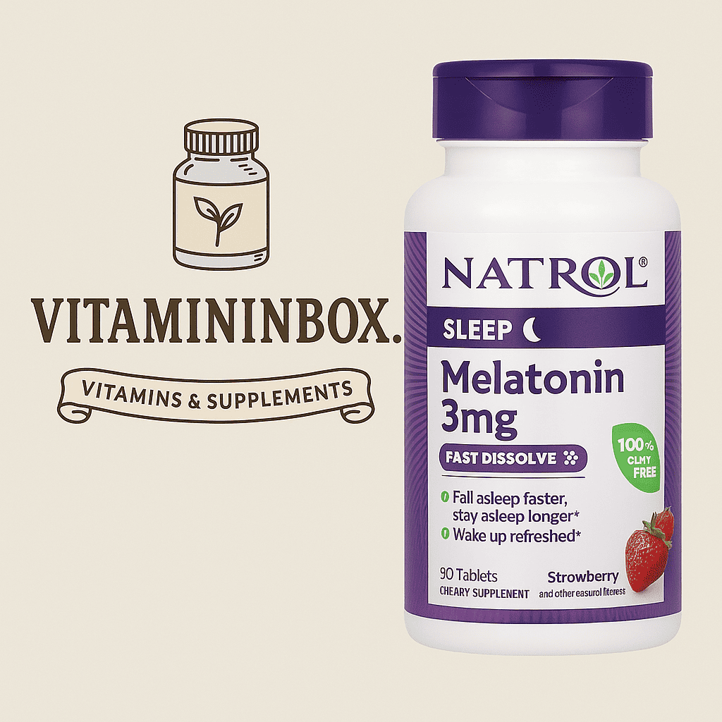 Natrol, Melatonin, Fast Dissolve Strawberry 3 mg 90 Tablets