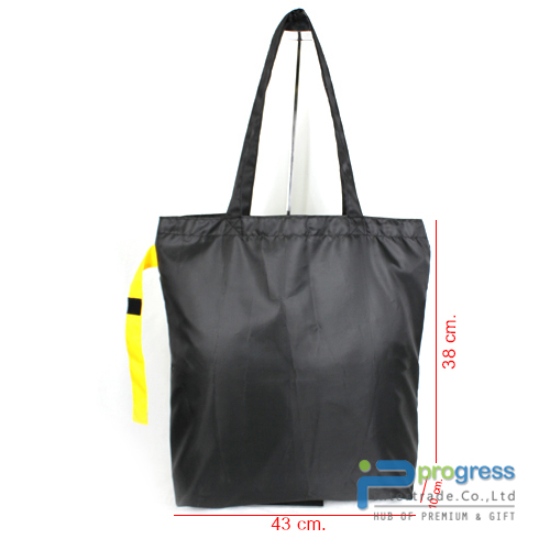 กระเป๋าช้อปปิ้งพับเก็บได้ผ้าลองชอม ขนาด 43x38x10 cm.