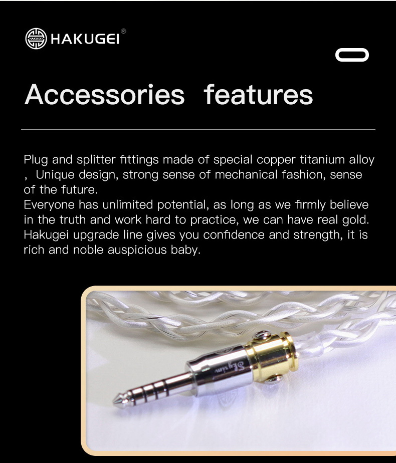 ขาย Hakugei Skyrim สายอัพเกรดหูฟัง 6N OCC Litz + Silver Litz