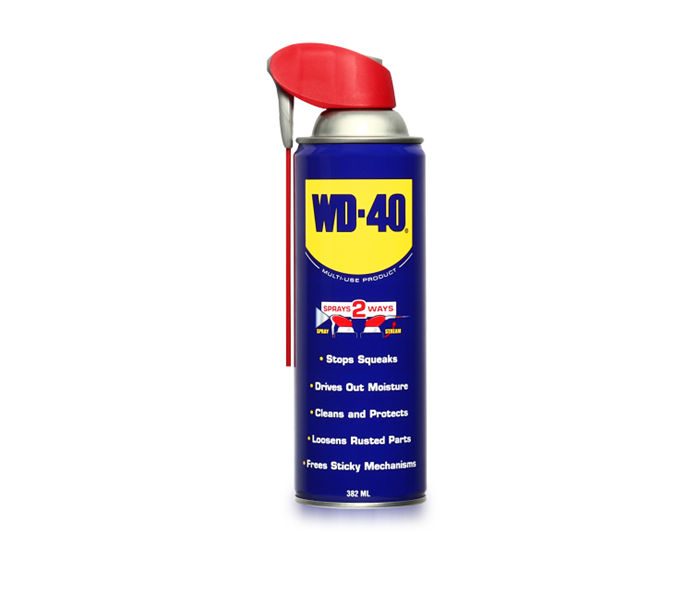 น้ำมันอเนกประสงค์ WD-40 หัวฉีดอัจฉริยะ Smart Straw ขนาด 382ml. หล่อลื่น, คลายติดขัด, ไล่ความชื่น, ทำความสะอาด, ป้องกันสนิม, กลิ่นไม่ฉุน Pn.W051-0105 (แท้) ##