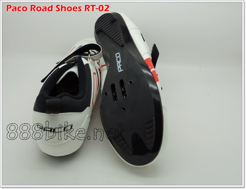 รองเท้าเสือหมอบ PACO Cycling Road Shoes, RT-02 รองเท้าปั่นจักรยานเสือหมอบ แบบสามแถบ