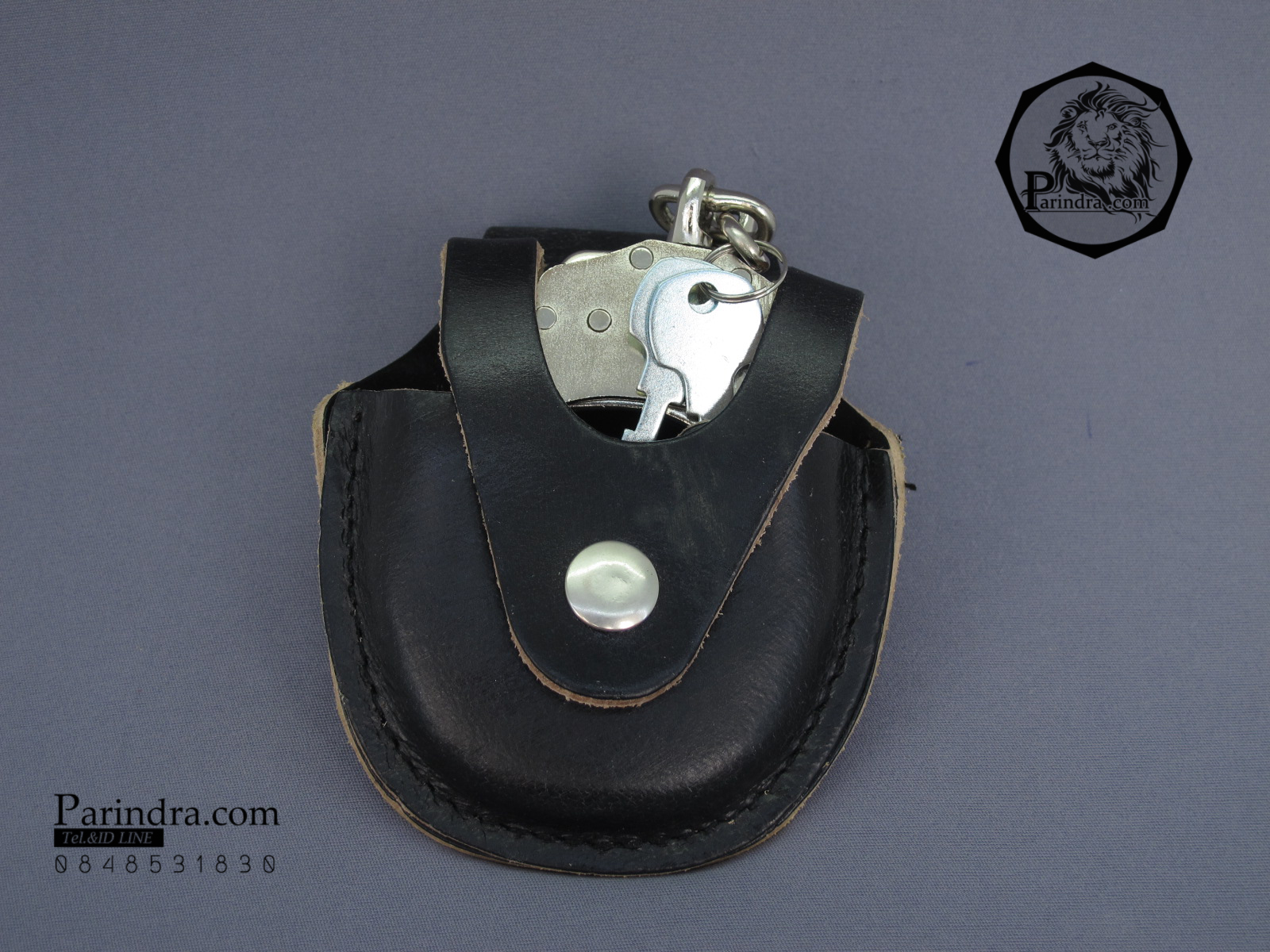 กุญแจมือรักษาความปลอดภัย อย่างดี ทนทาน พร้อมซองหนังพกพา