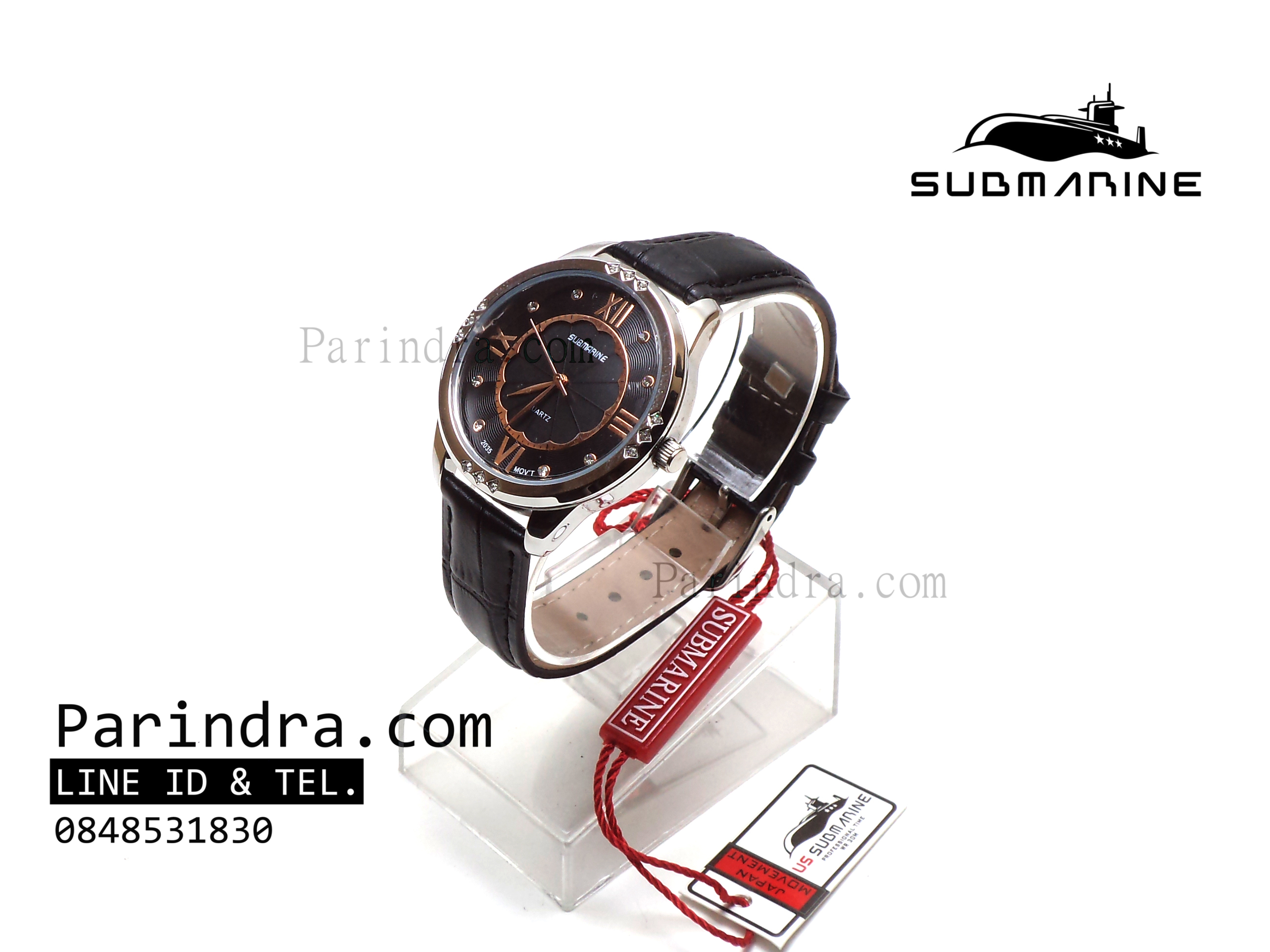 นาฬิกา US Submarine MC101L สายหนังสีดำ