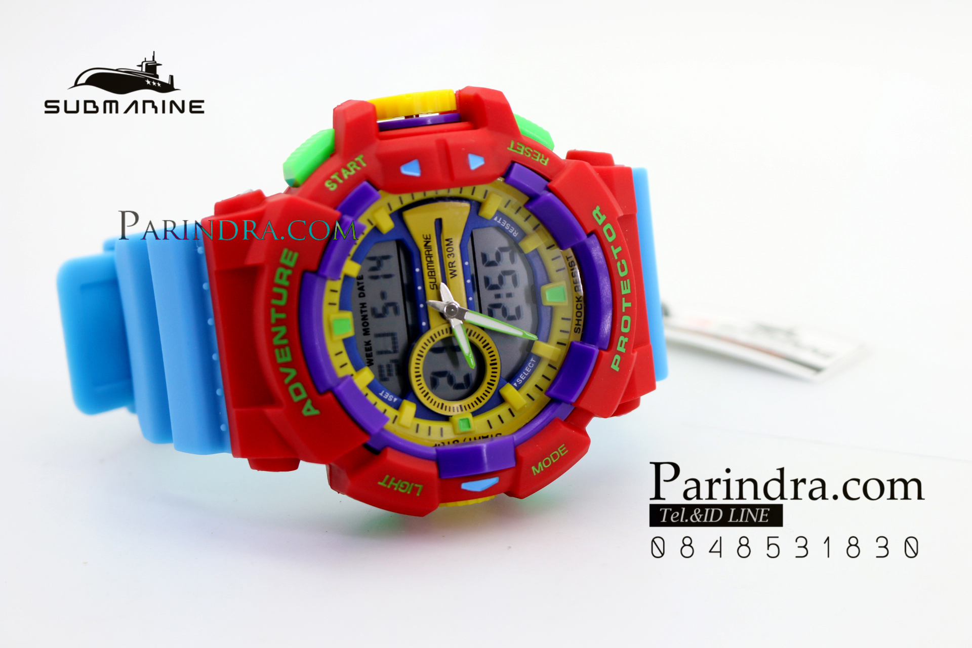 นาฬิกาข้อมือ US submarine Protector รุ่น TP3183M สีแดงสายฟ้า