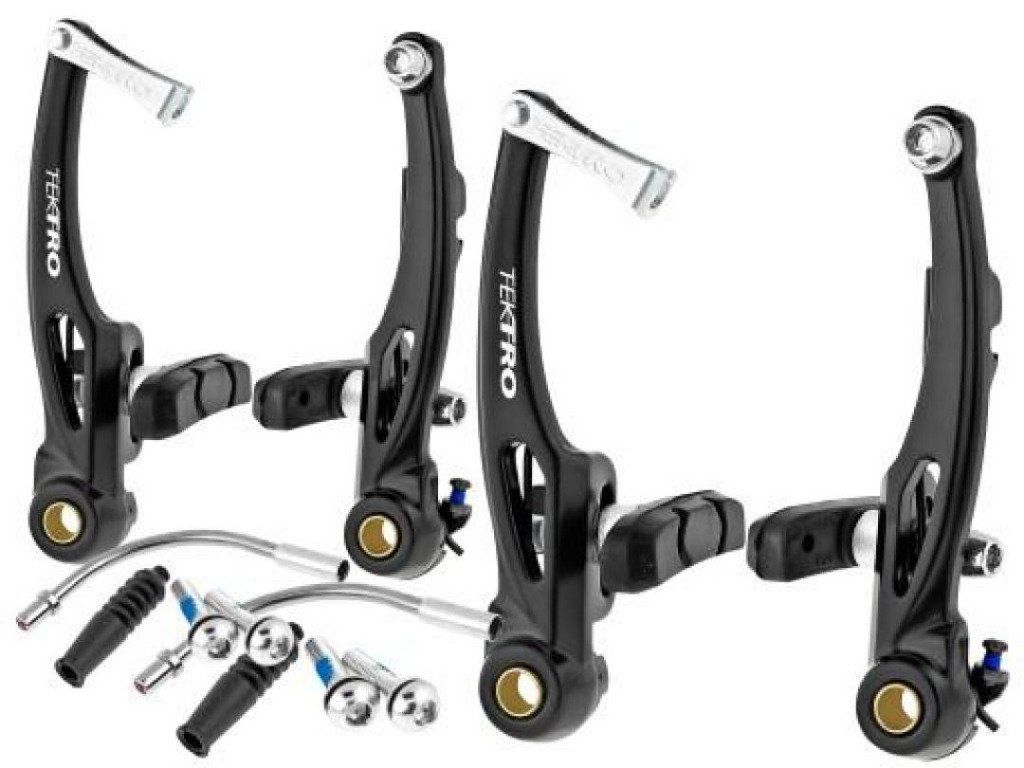 ก้ามวีเบรค TEKTRO AL-855 V-BRAKE (หน้า+หลัง)/ มีสีดำ