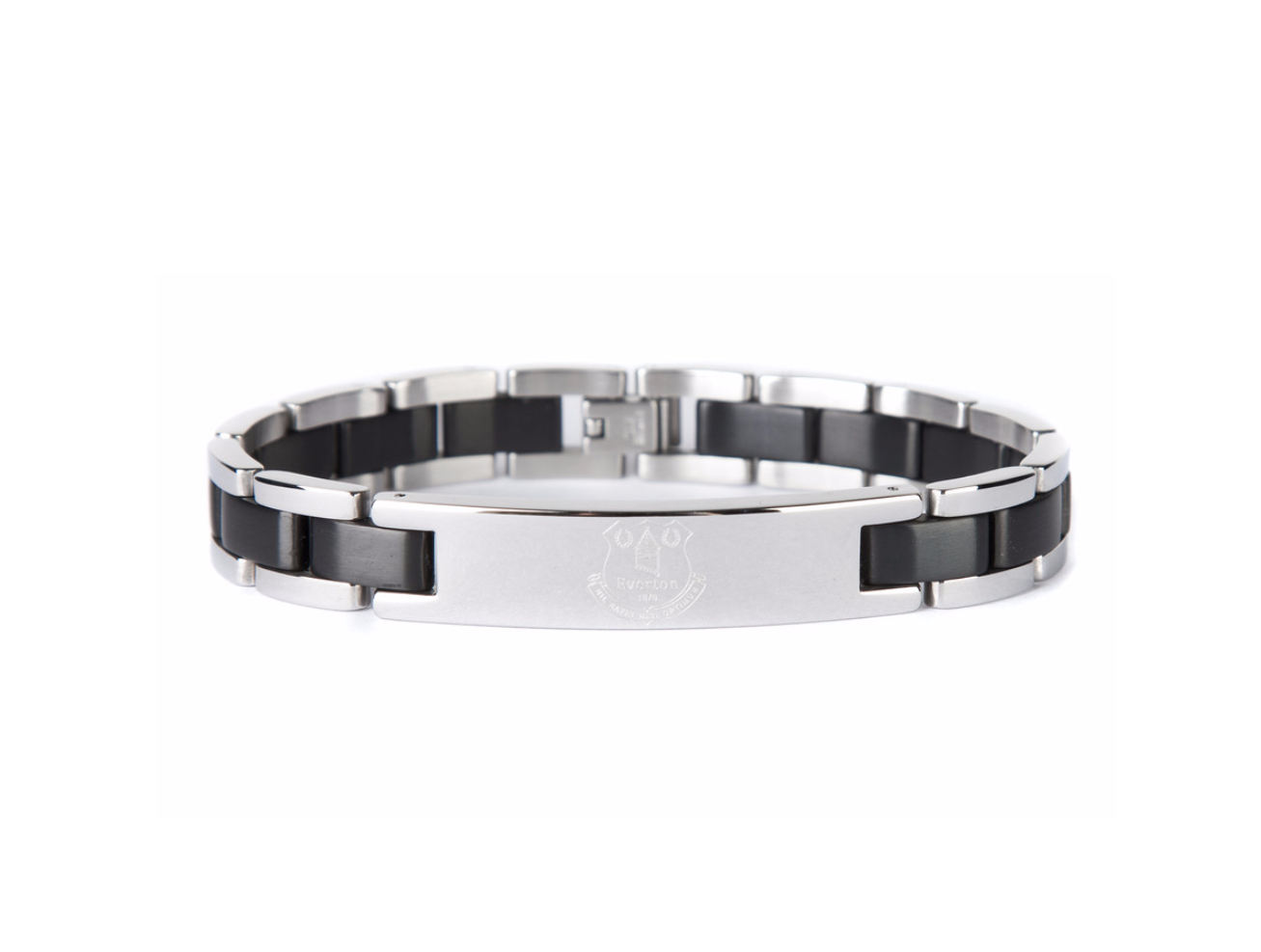 กำไลข้อมือเอฟเวอร์ตั้นของแท้ Everton Black Inlay Crest Bracelet