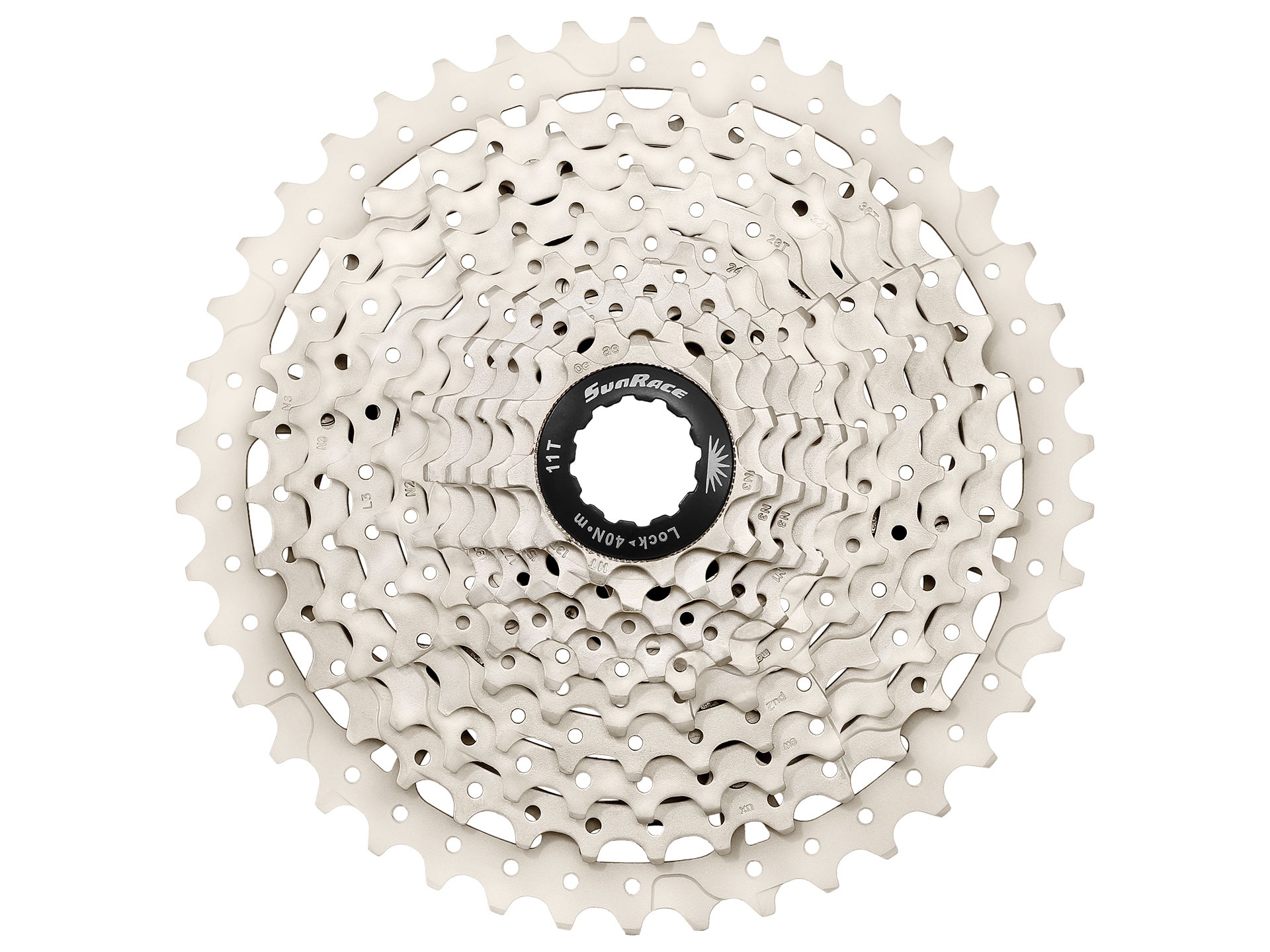 สเตอร์หลัง SUNRACE ,CS-MS8 CASSETTE MTB 11 SPEED CHAMPAGNE 11-46 T WIDE RANGE