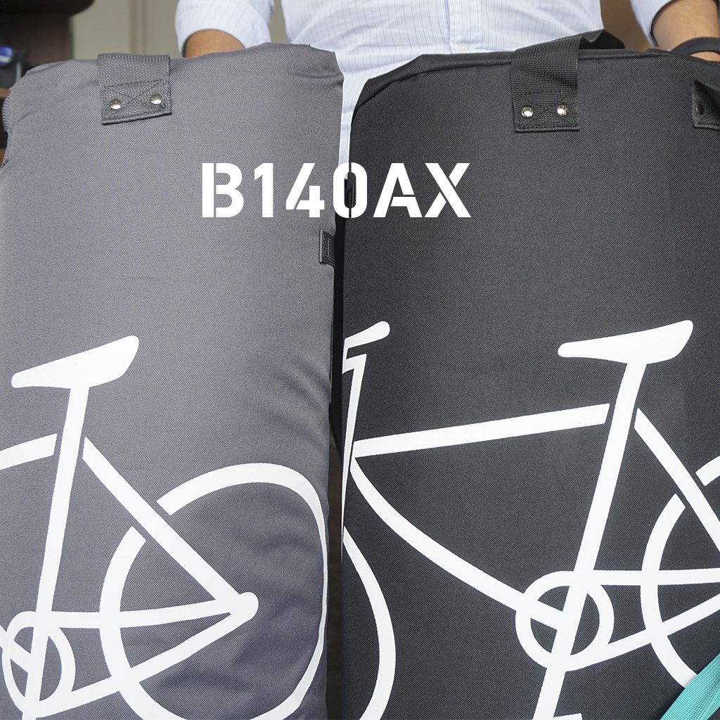 VINCITA TRAVEL BAG, B140AX กระเป๋าเดินทางสำหรับใส่จักรยาน (กระเป๋าใส่จักรยานแบบถอดล้อเดียว) มีสีดำและสีเทา