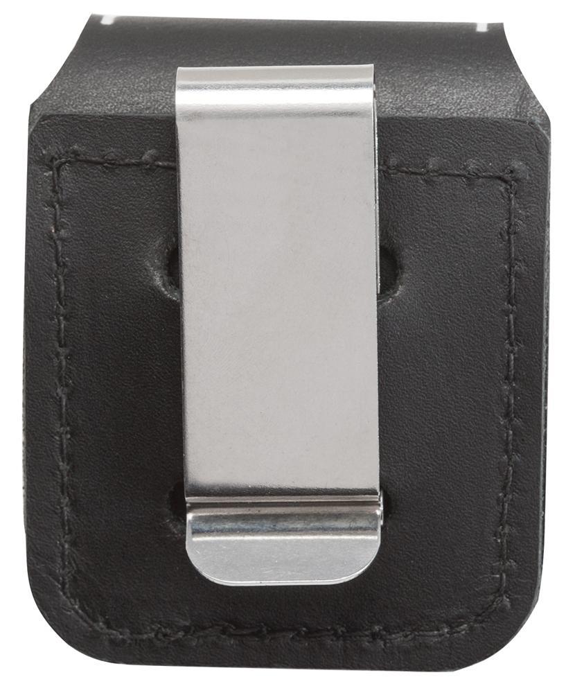 กระเป่าหนังใส่ไฟแช็ค Zippo แท้ - Genuine Zippo LPCB, Black Leather Lighter Pouch with Clip แบบคลิปเหน็บ