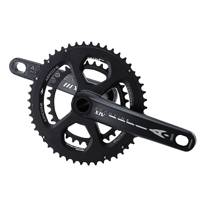 จานหน้าเสือหมอบ Aerozine รุ่น X14-XIV-A2D Road Racing Crankset black, 50-34T