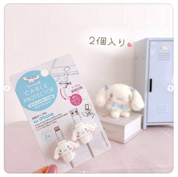ที่หุ้มสายชาร์จ Cable Protector ลาย Cinnamoroll จากญี่ปุ่น
